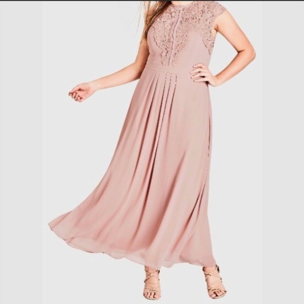 City Chic Lace Bodice Maxi Size 18/M